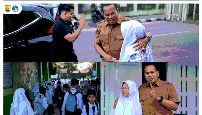 Wako Yota Balad Antar Anak di Hari Pertama Sekolah