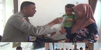 Aipda Dian Sisihkan Rezeki, Santuni Puluhan Anak Yatim di Lubeg