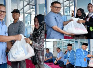 Perumda Air Minum Kota Padang Bagikan Sembako Untuk Pelanggan Yang Tidak Mampu