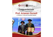 Prof. Ariawan Gunadi Raih Gelar Profesor di University Geomatika Malaysia, Harumkan Nama Indonesia