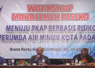 Dirut Perumda Air Minum Kota Padang Buka Workshop Manajemen Risiko Menuju RKAP Berbasis Risiko