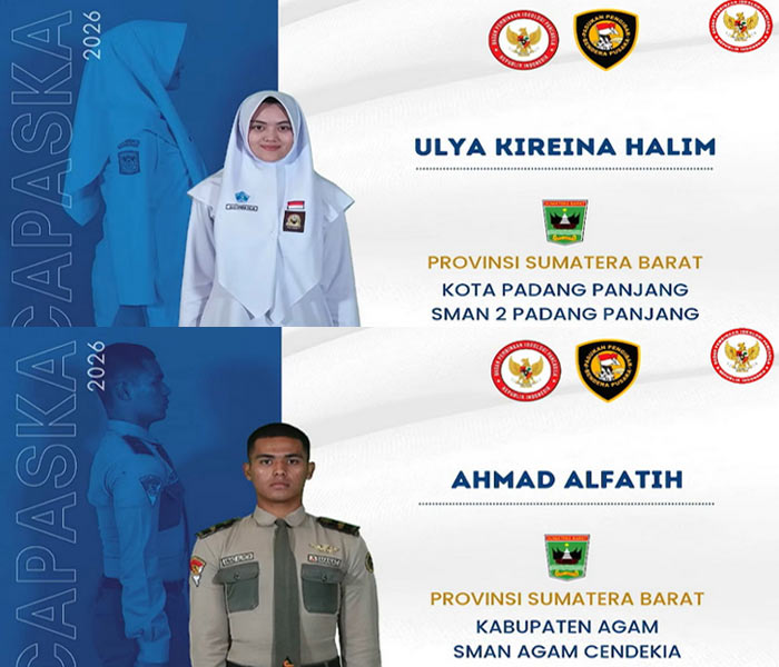 Dua Putra-Putri Terbaik Sumbar Lolos Seleksi Paskibraka Nasional