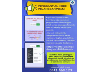 Info Pelanggan Perumda Air Minum Kota Padang