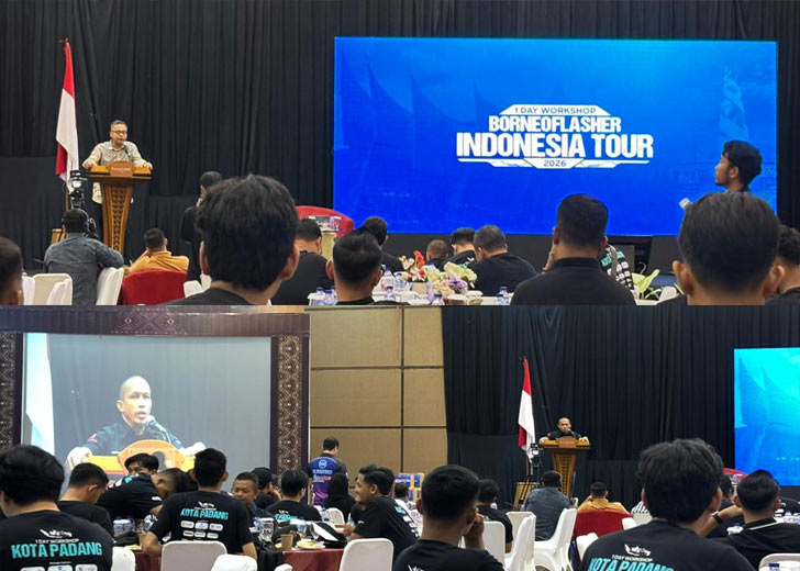 Workshop Borneo Flasher Indonesia Tour 2026 di Padang Diikuti Ratusan Teknisi se-Sumatera