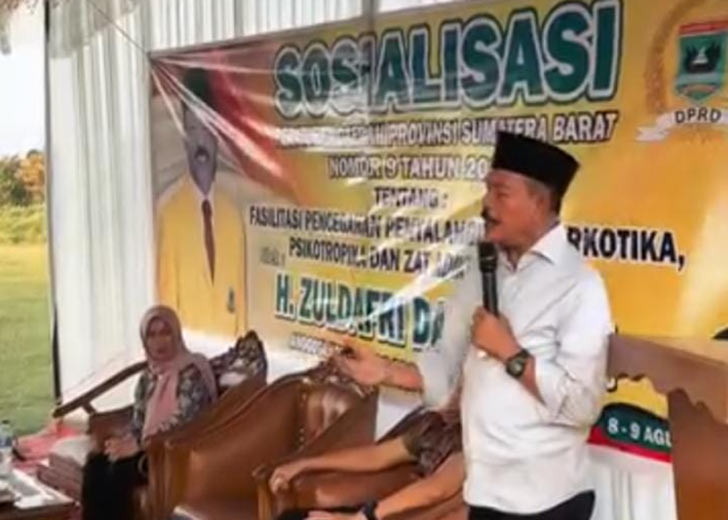 Anggota DPRD Sumbar Zuldafri Darma Ajak Masyarakat Perkuat Peran Keluarga Cegah Narkoba