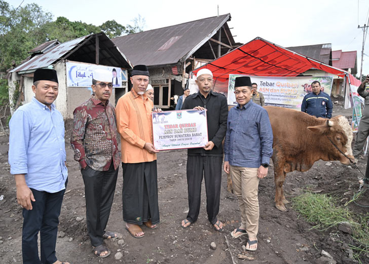 Pemprov Sumbar Salurkan 173 Hewan Kurban ke Berbagai Daerah pada Iduladha 2026