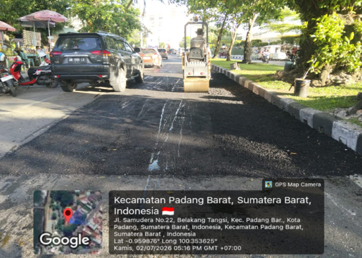 Pemko Padang Percepat Perbaikan Jalan Rusak Lewat Tim Sigap OP dan PCC 112