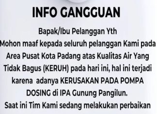 Air Keruh Akibat Pompa Dosing IPA Gunung Pangilun Rusak, Perumda AM Padang Kebut Perbaikan