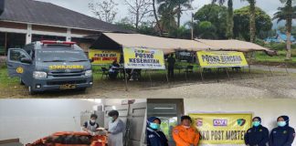 Gercep Tim DVI Anti Mortem Dokkes Polda Sumbar Tangani Korban Banjir Bandang