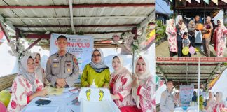 Aipda Dian Wihendro Ratno dan Posyandu Sukses Gelar Vaksin Polio di Kelurahan Banuaran