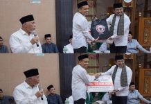 Safari Ramadan di Sawahlunto, PT Semen Padang Serahkan Rp12,5 Juta dan Al-Qur’an di Masjid Agung