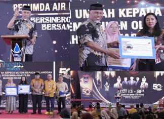 Apresiasi HUT Emas Perumda Air Minum Kota Padang, Gubernur Mahyeldi Tekankan Kepuasan Pelanggan Tujuan Utama Pelayanan
