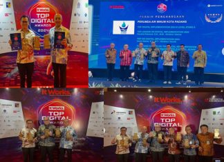 Kado Manis HUT Emas ke-50, Perumda Air Minum Kota Padang Raih 4 Penghargaan di TOP Digital Awards 2024
