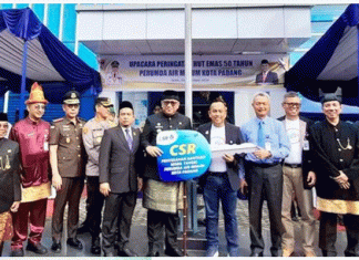 Perumda Air Minum Kota Padang Terima Bantuan dari Bank Nagari Mobil Tangki