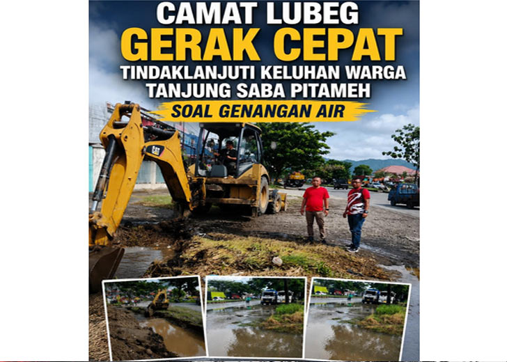 Camat Lubuk Begalung Gerak Cepat, Keluhan Genangan Warga Tanjung Saba Langsung Ditindaklanjuti