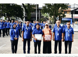 Perumda Air Minum Kota Padang Gelar Upacara dan Pelepasan Purna Bakti