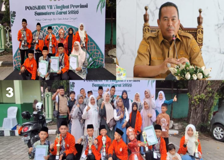 Kafilah Porsadin Kota Pariaman Tembus Lima Besar Tingkat Sumbar