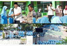 Yota Balad Serahkan Bantuan Paket Sembako Di SMP N 2 Pariaman