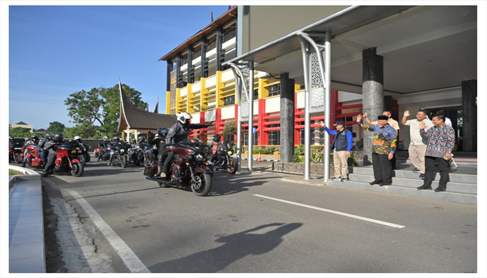 Gubernur Mahyeldi Apresiasi Inisiasi Konsep Touring MBI Medan yang Padukan Promosi Wisata dan Aksi Sosial